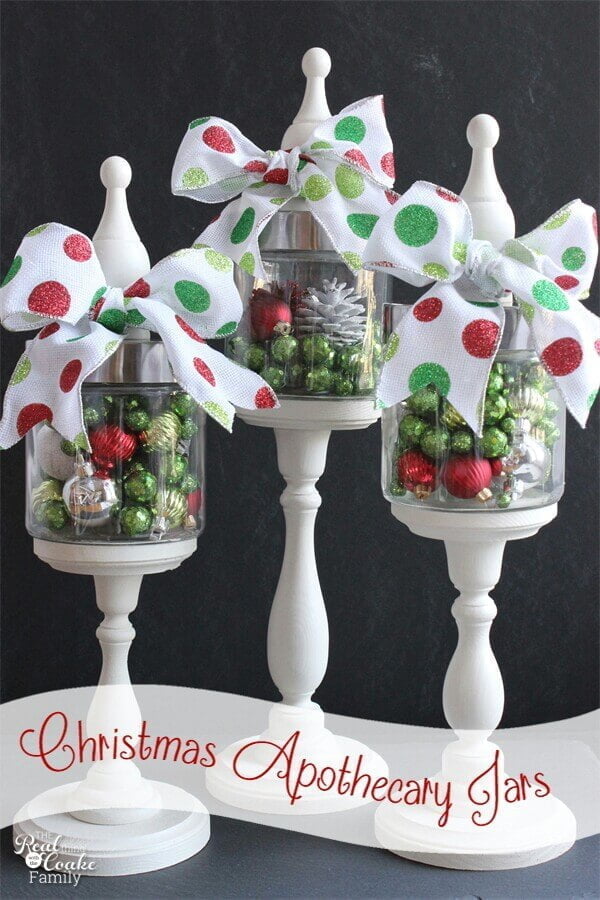 Old Fashioned Apothecary Jar Ornament Displays