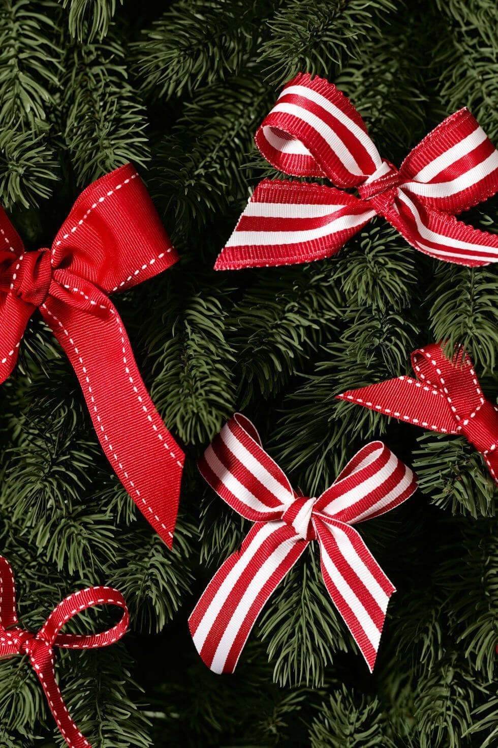 Trim Your Tree in Candy-striped Bows
