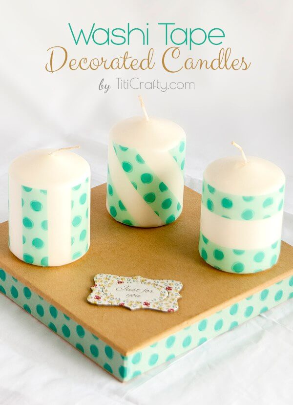 Fun Polka-Dotted Patterned Candles