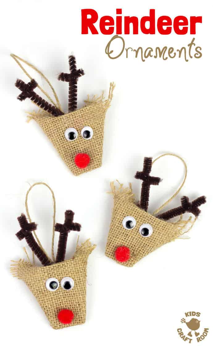 Family-Friendly No Sew Rudolph Ornaments