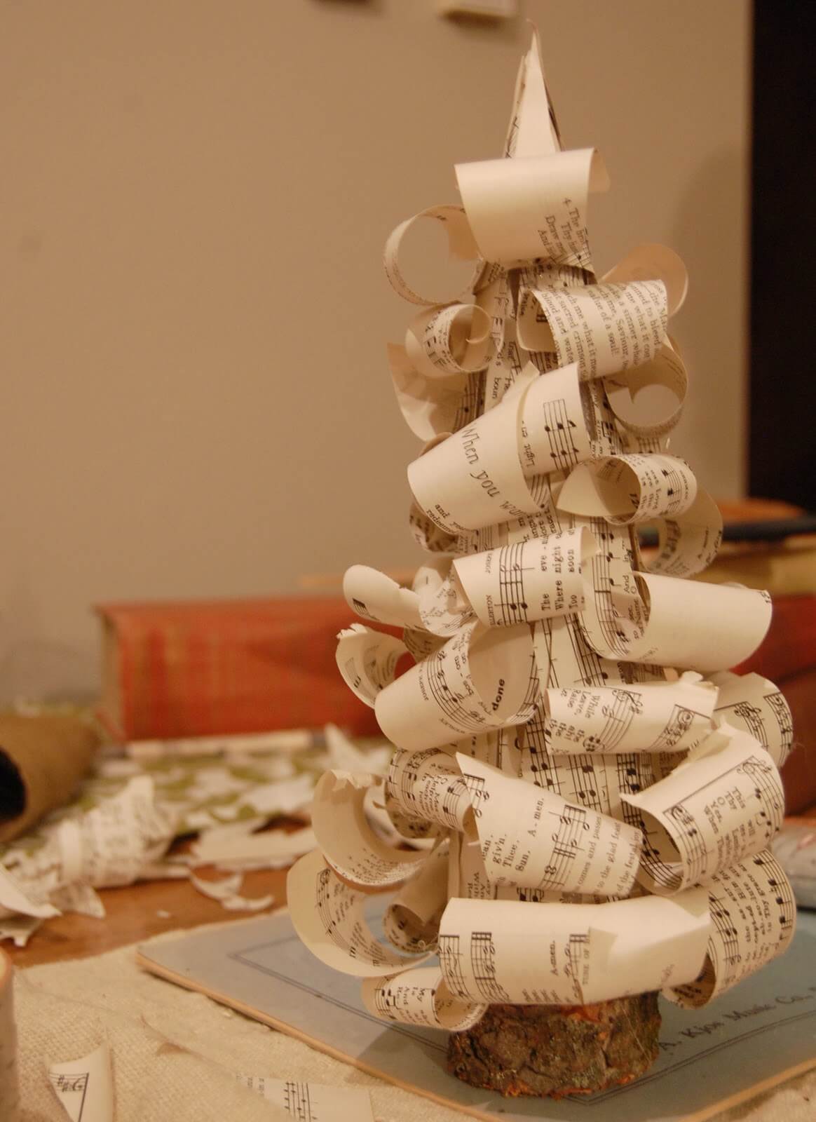 Vintage Sheet Music DIY Christmas Tree