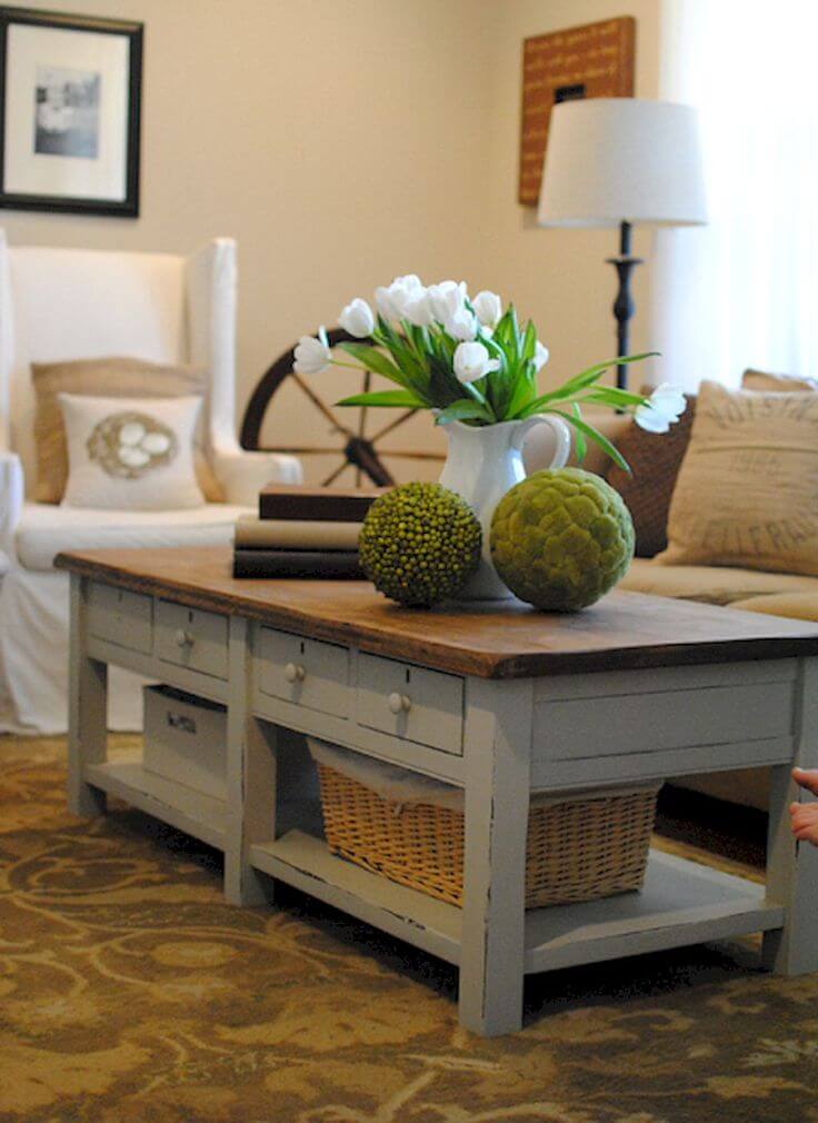 25 Best Diy Farmhouse Coffee Table Ideas And Designs For 2020