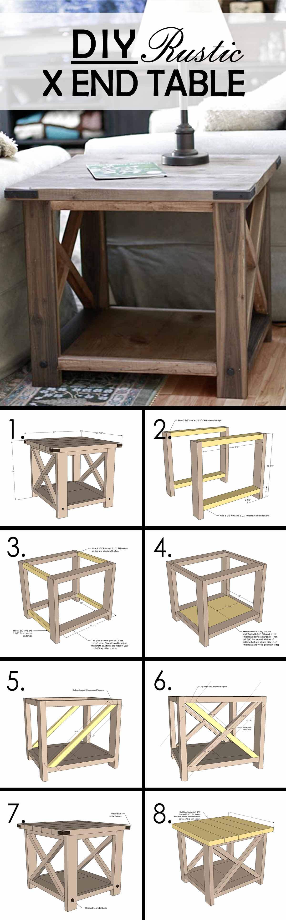 Build Your Own Rustic Cube End Tables