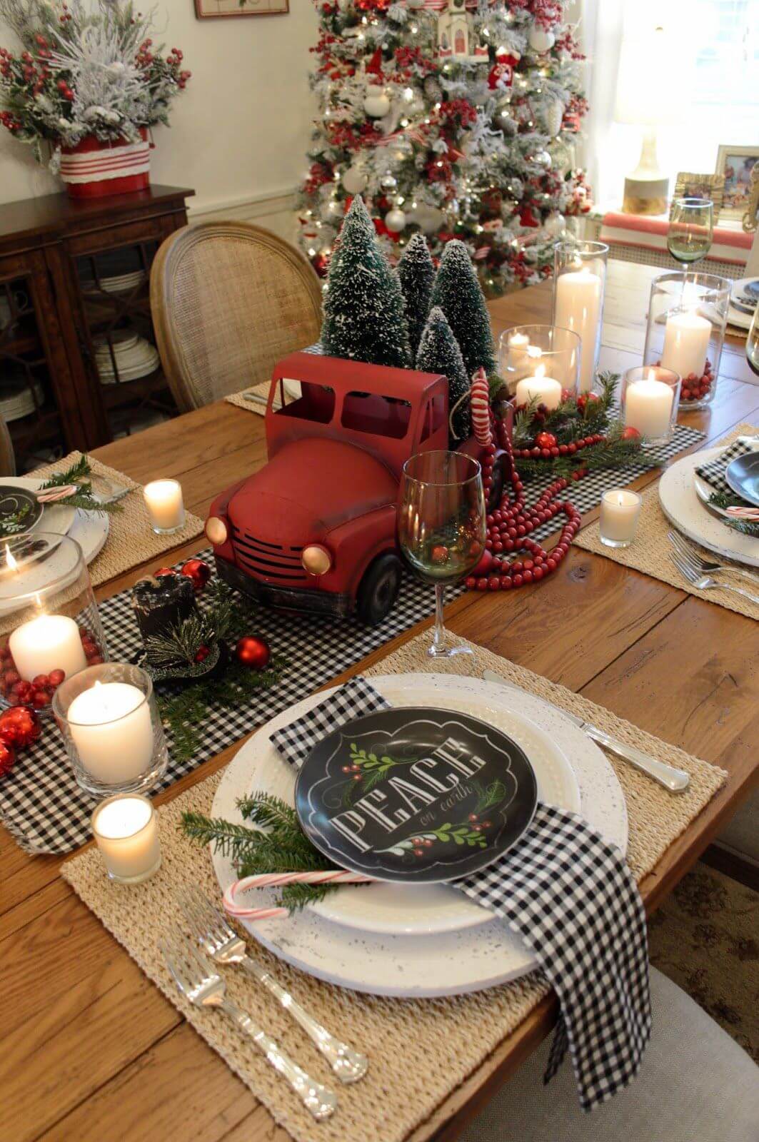 red and black christmas ornaments