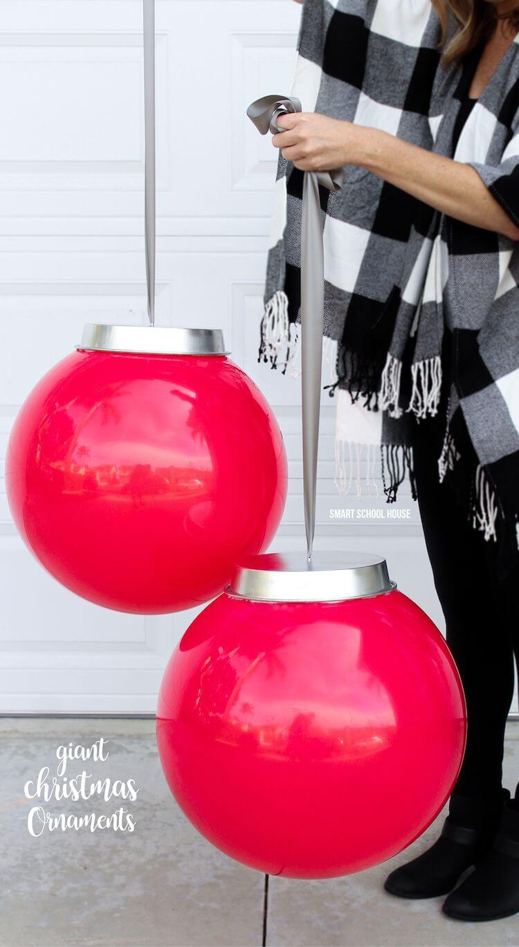 Super Sized Red Christmas Ornaments