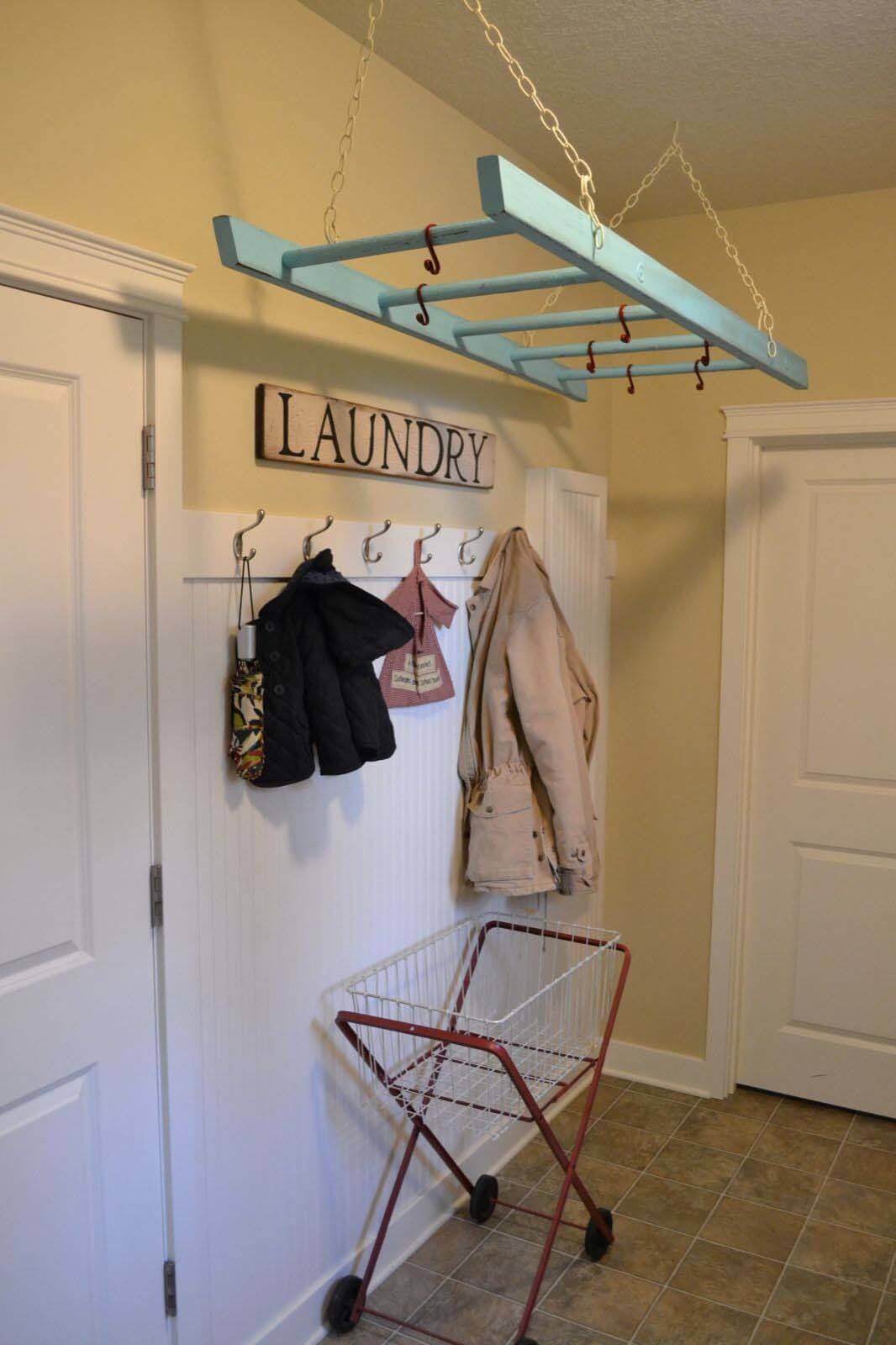 Clever Ceiling Mounted Coat Rack