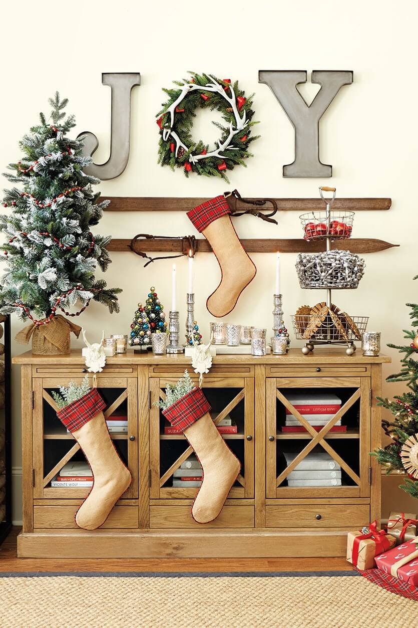 Stockings and a Small Christmas Tree