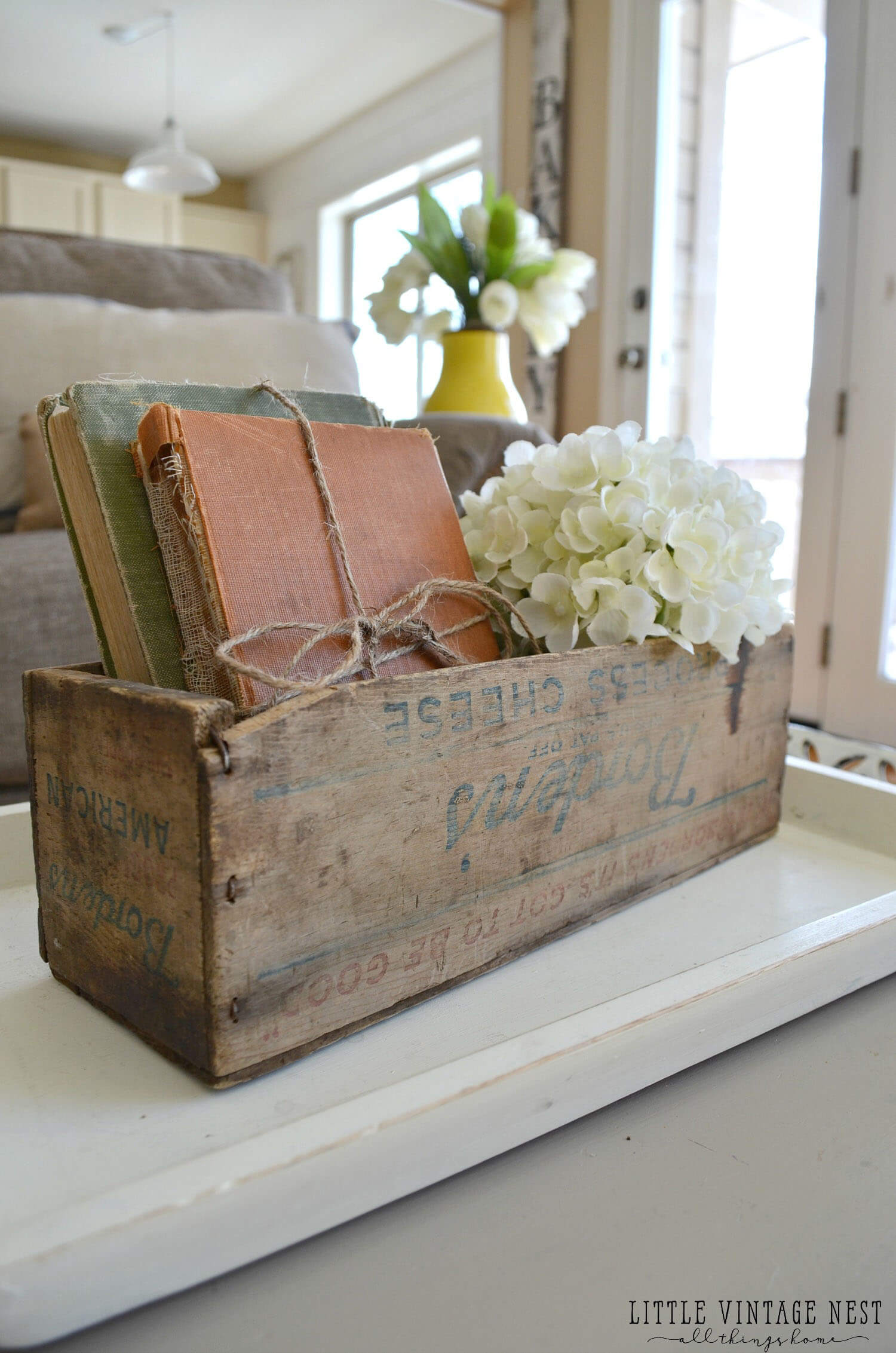 Cheese Box Book Holder Idea