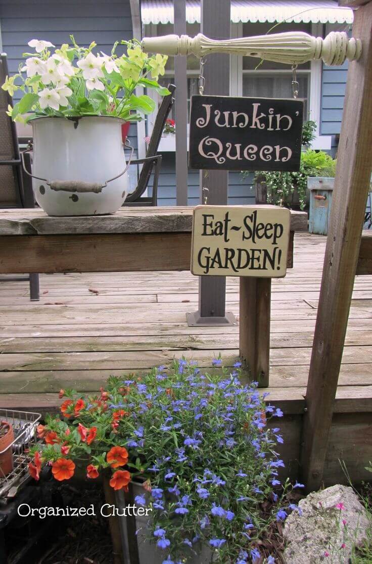 Quaint Hanging Sign for Garden