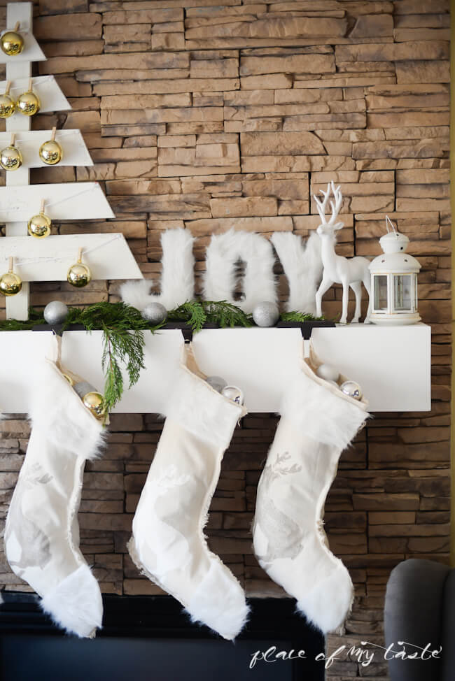 Warm and Fuzzy Mantel Decorations