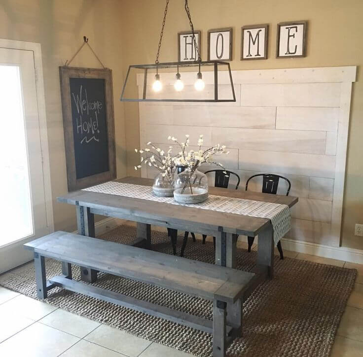 Dining Room Barnwood Wall Backdrop