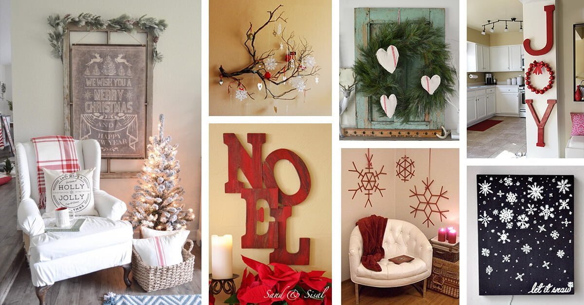 homemade christmas wall decor ideas