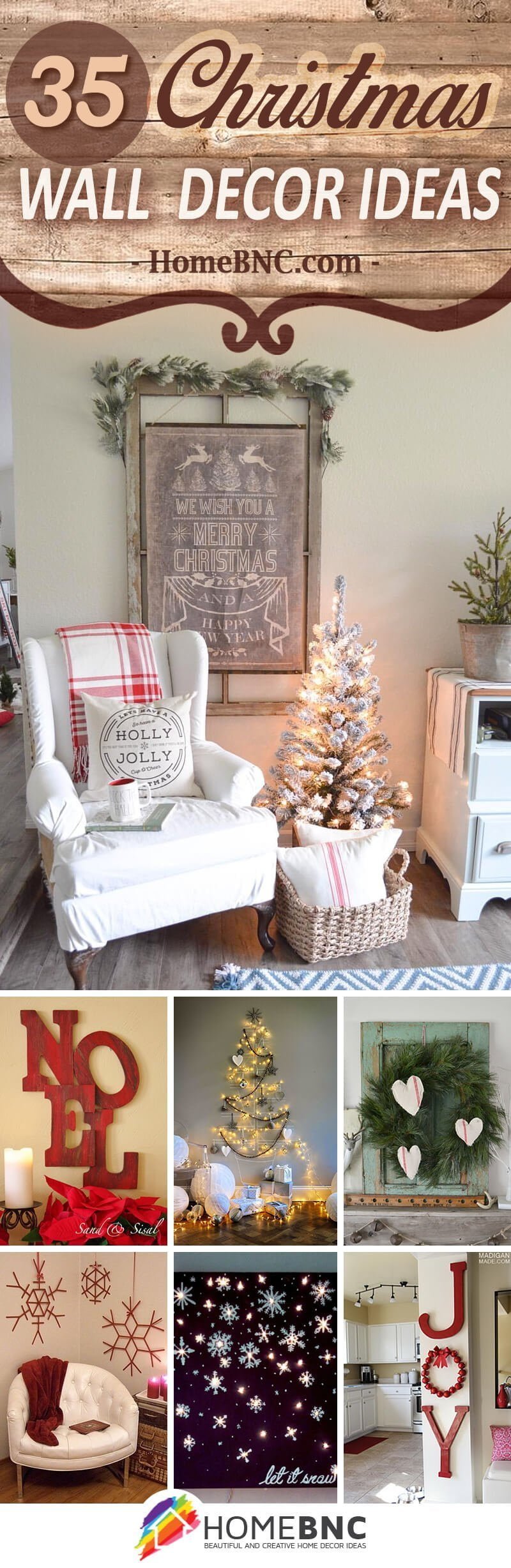 35 Best Christmas Wall Decor Ideas and Designs for 2021