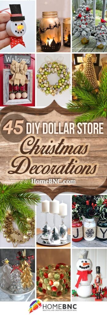 45 Best DIY Dollar Store Christmas Decor Craft Ideas For 2023