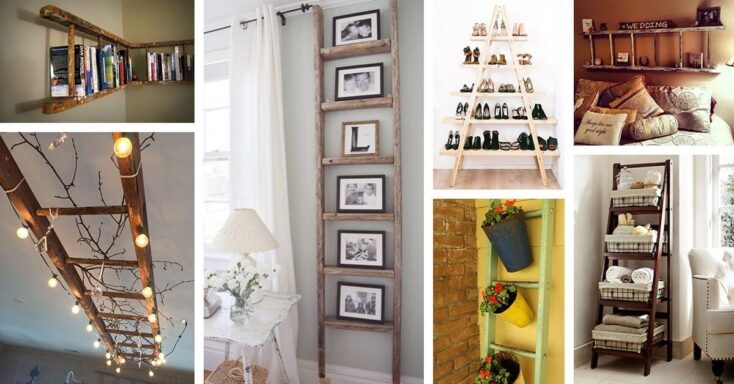 Featured image for 36 Brilliant Repurposed Old Ladder Ideas for Fans of Upcycling