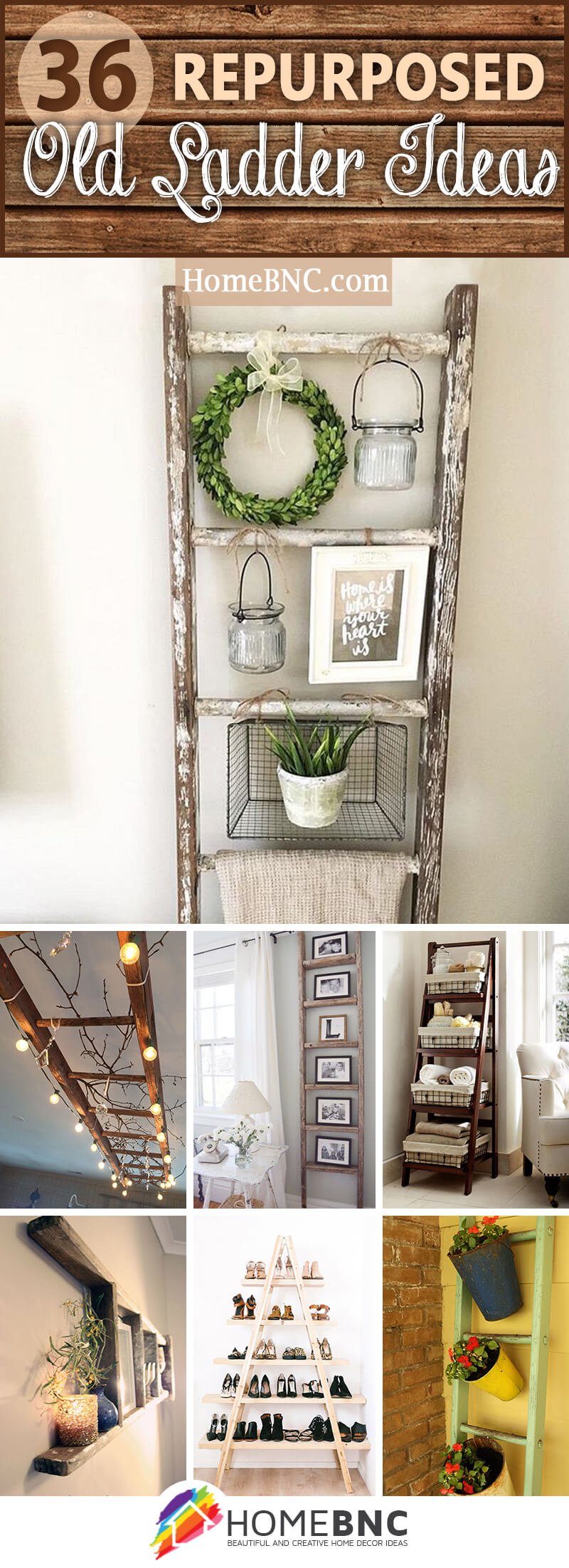 36 Best Repurposed Old Ladder Ideas And Designs For 2020