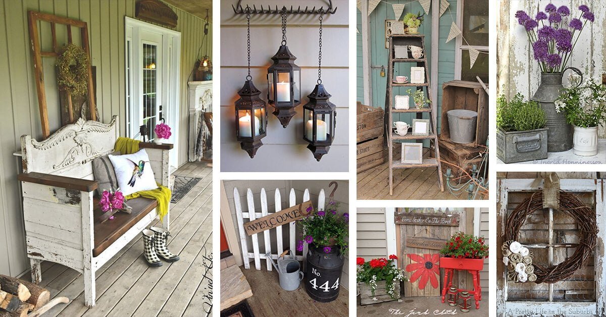 Featured image for “40+ Rustic Vintage Porch Decor Ideas to Bring Warmth to Your Home’s Exterior”
