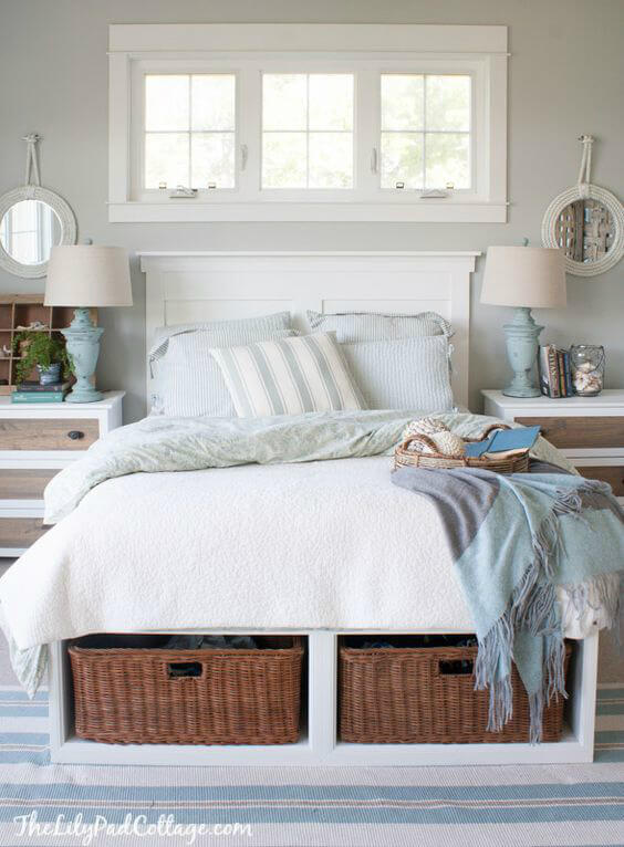 Under-The-Bed Rustic Wicker Storage Baskets