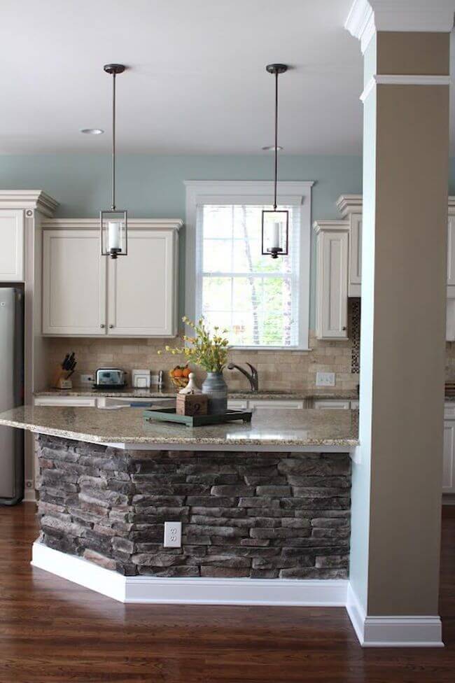 Natural Granite and Stone Brick Island