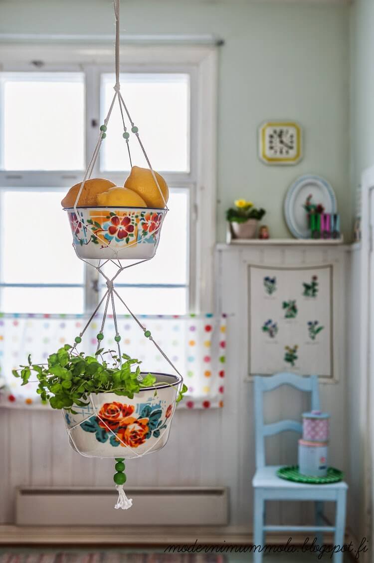 kitchen retro decor hanger plant kitschy tiered stand designs homebnc