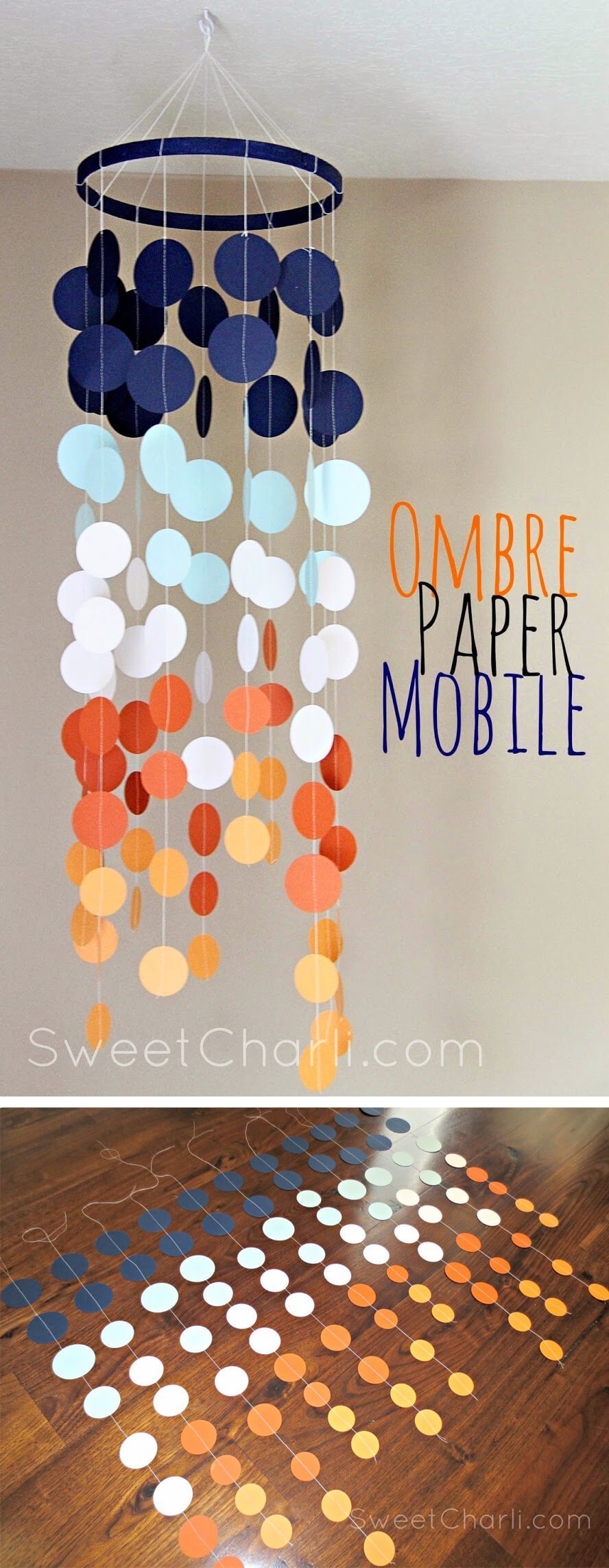 Easy DIY Ombre Paper Mobile