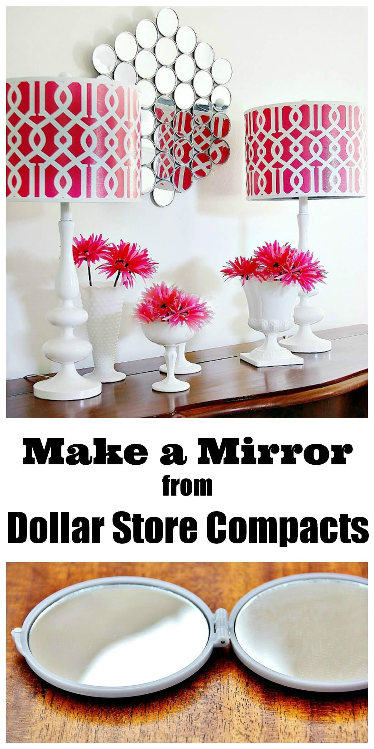 Mid-Century Modern Inspired Pocket Mirror Creation