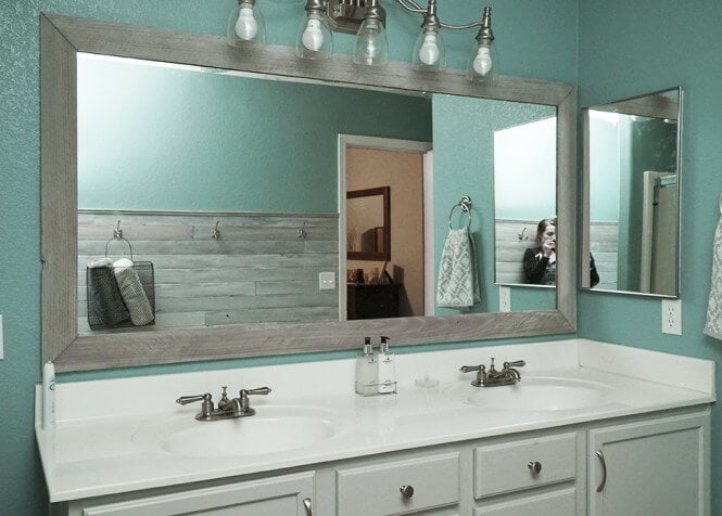 Framing Bathroom Mirror Ideas / Hometalk | Large Bathroom Mirror redo to double framed ... - Measure the mirror and add 2 inches to the length and width.