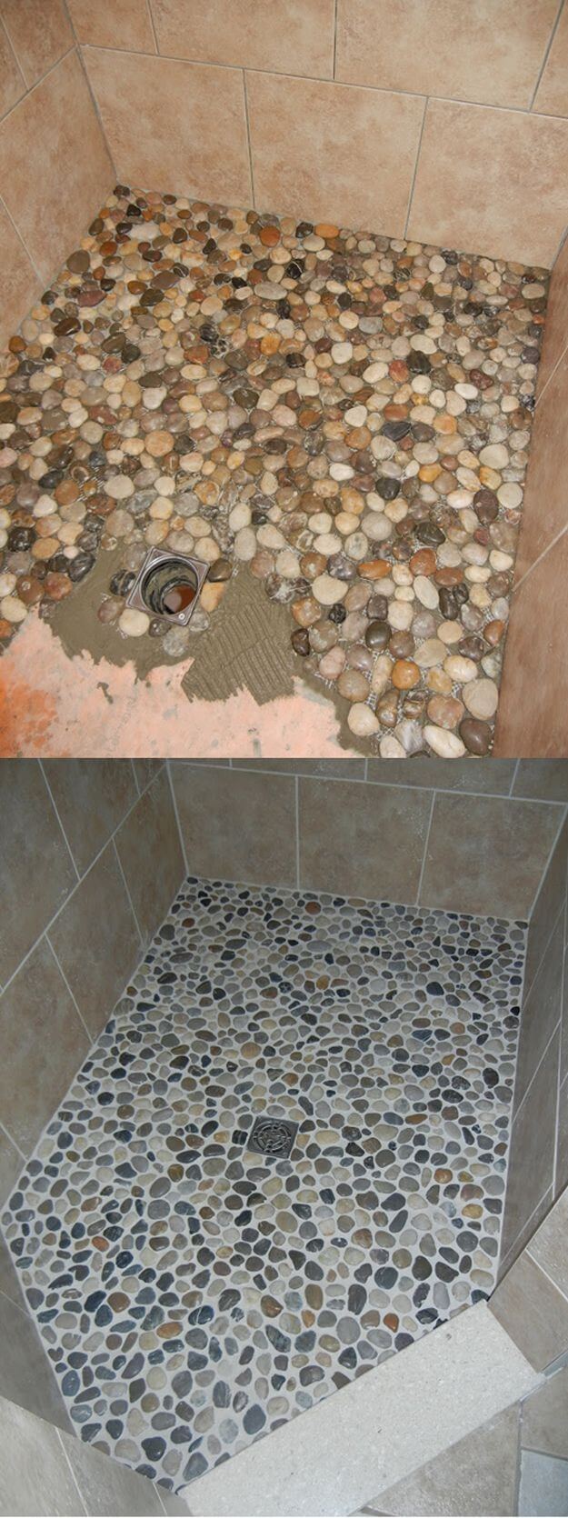 River Rock Shower Floor Project