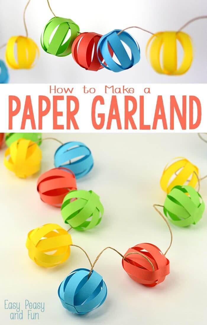 Easy DIY Paper Ball Garland