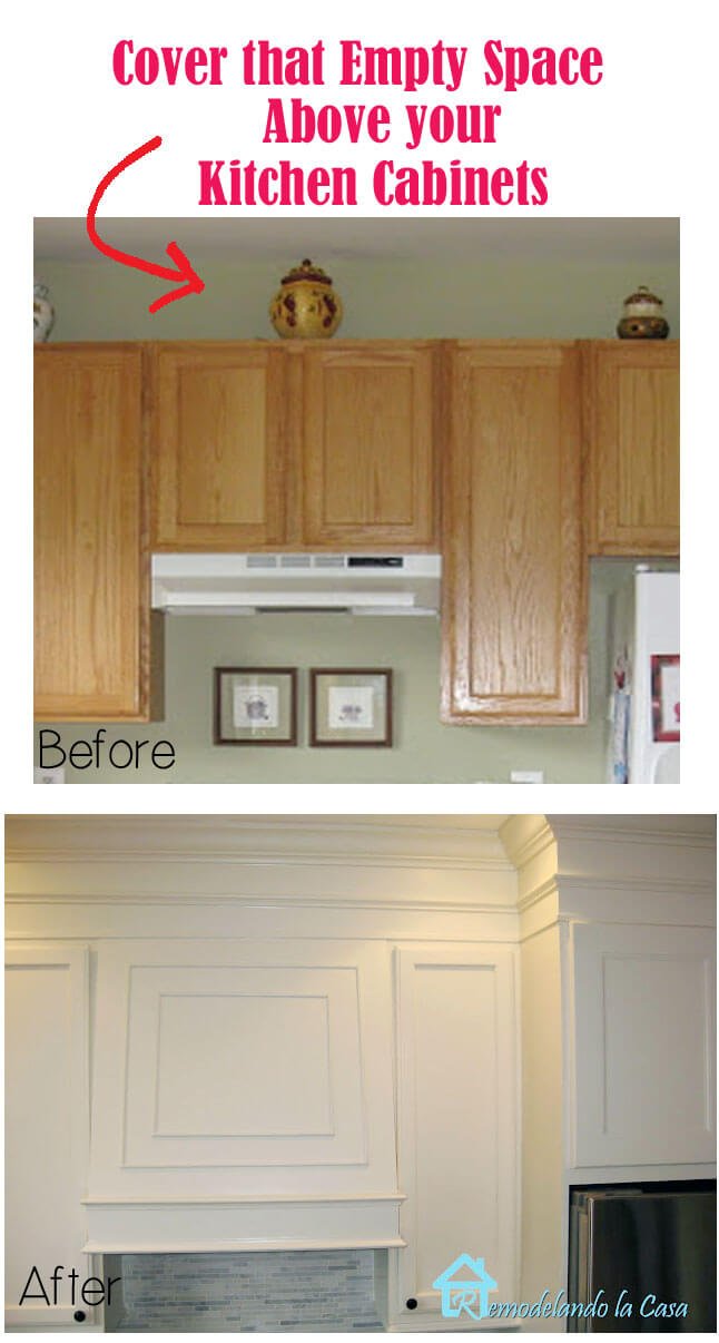 Fill Cabinet Gaps with Faux Molding