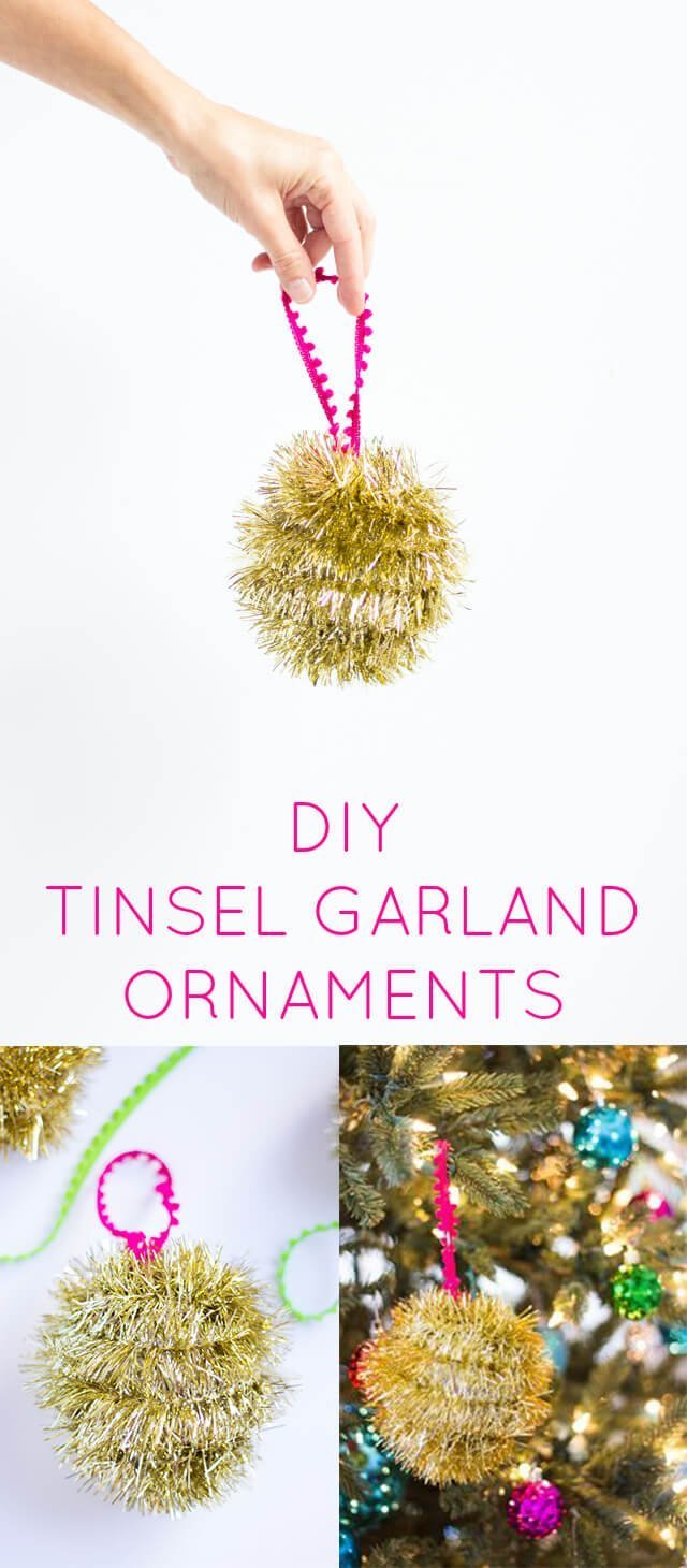 Miniature Fuzzy Gold Christmas Tree Ornaments