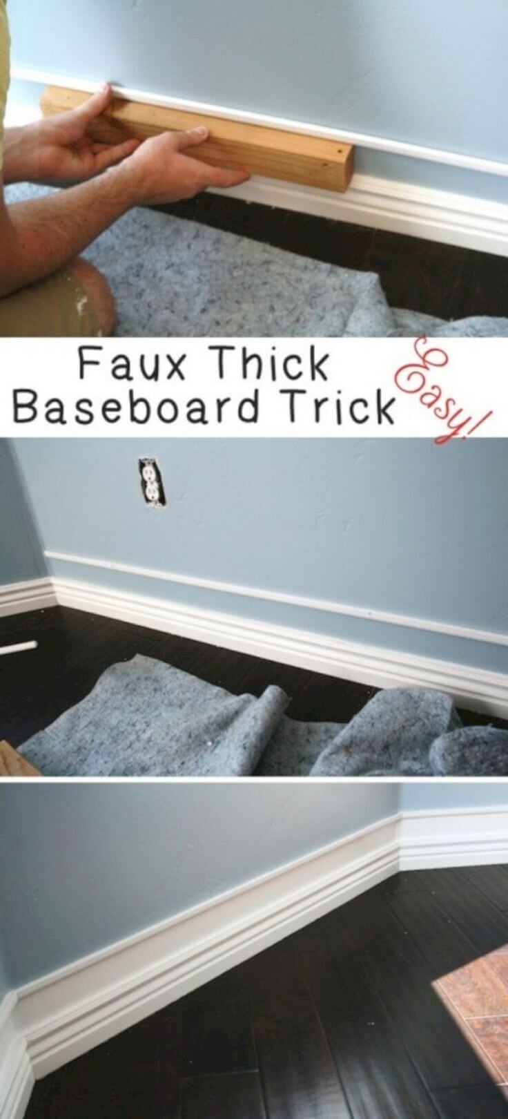 Easily Double Up Your Baseboard Trim