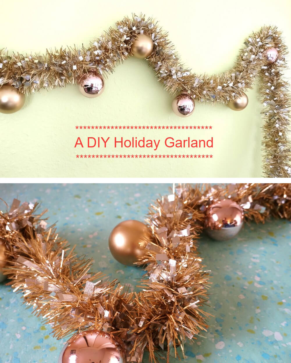 Make Your Own Glittery Holiday Garland