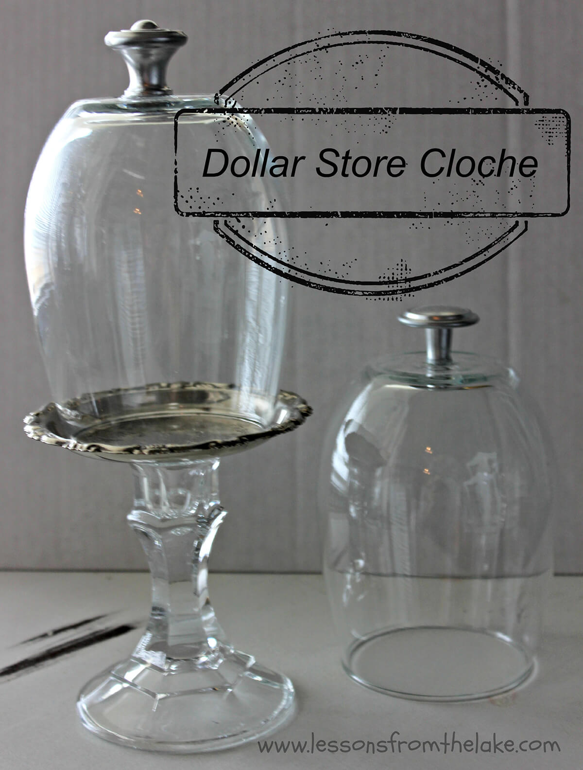 Wine Tumbler and Candlestick Cloche