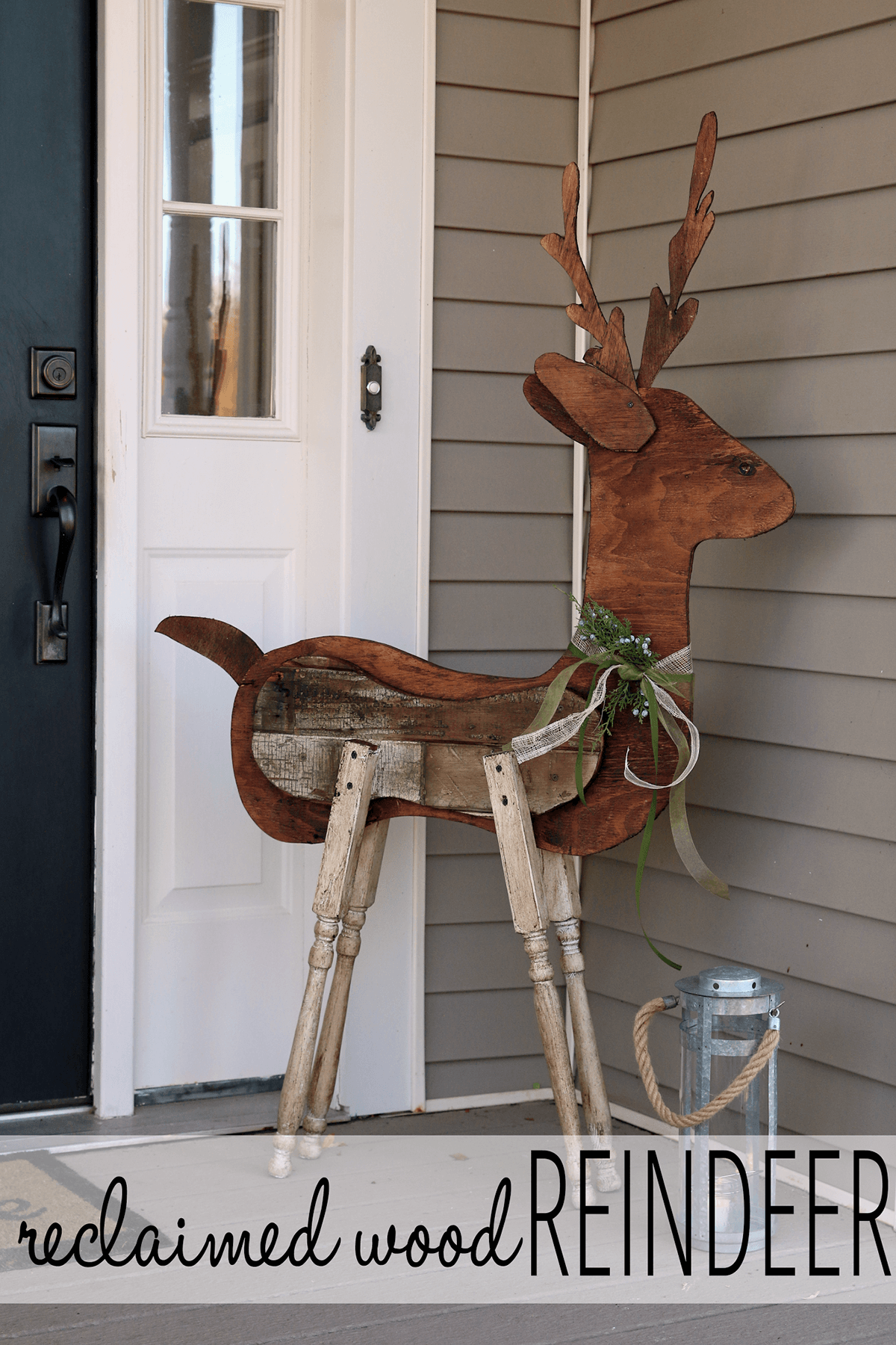 Found Wood and Table Leg Reindeer
