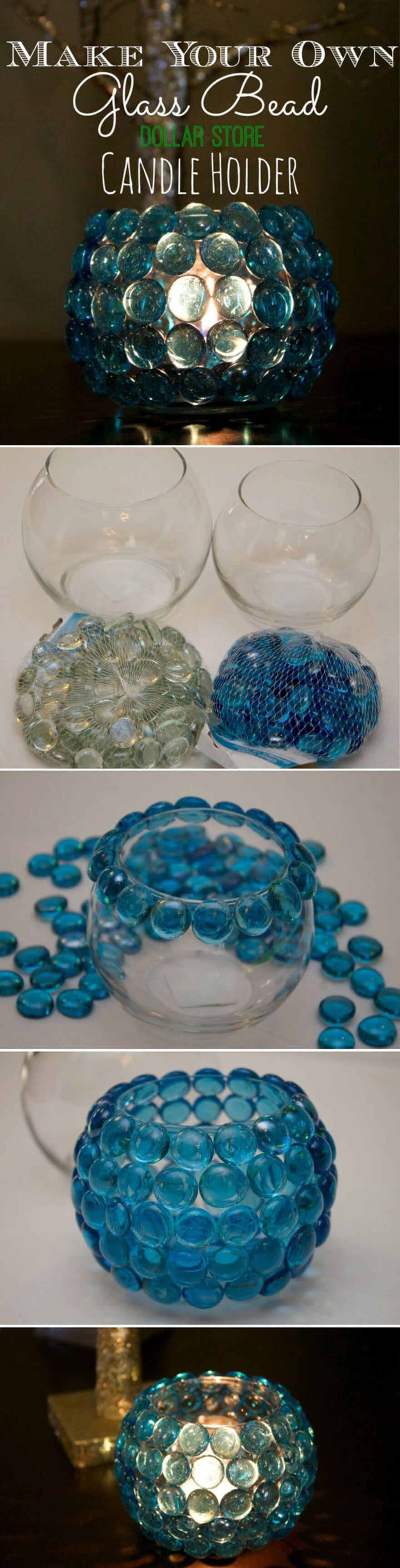 Glass Gem Bejeweled Votive Holders