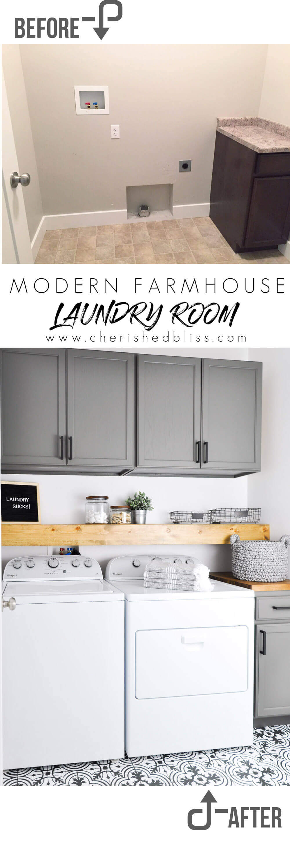 Farmhouse Laundry Room Weekend Project