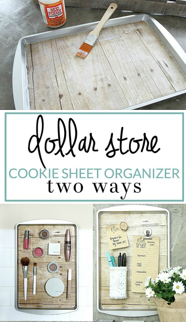 Clever Upcycled Cookie Sheet Organizer Craft