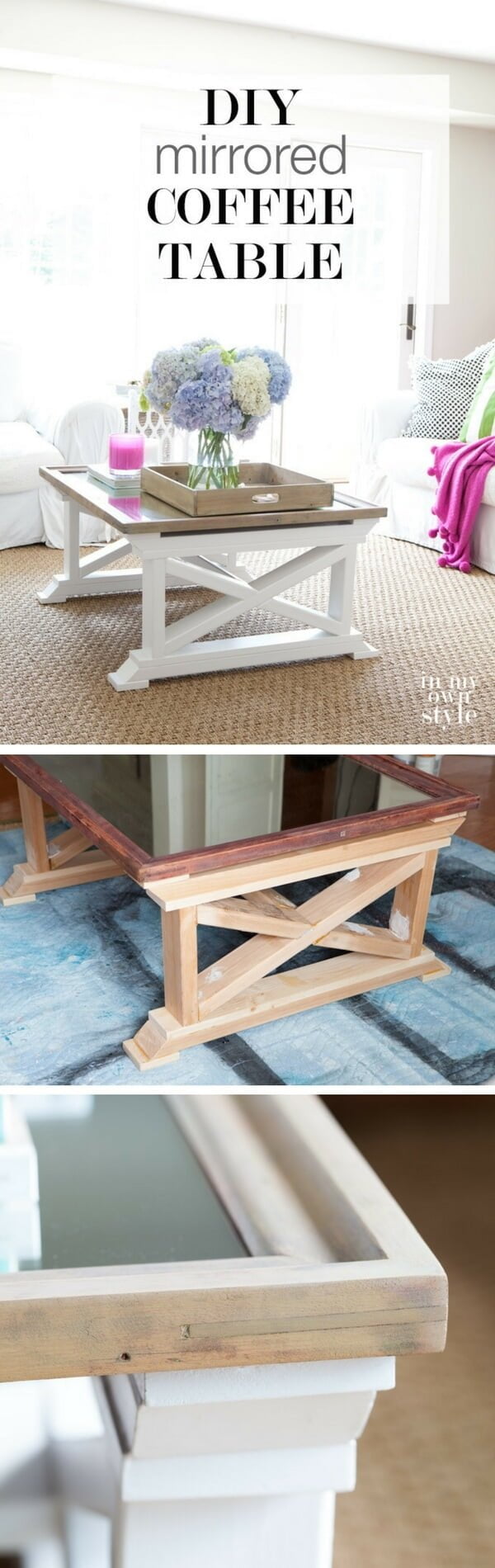 Farmhouse Meets Mod Mirrored Table