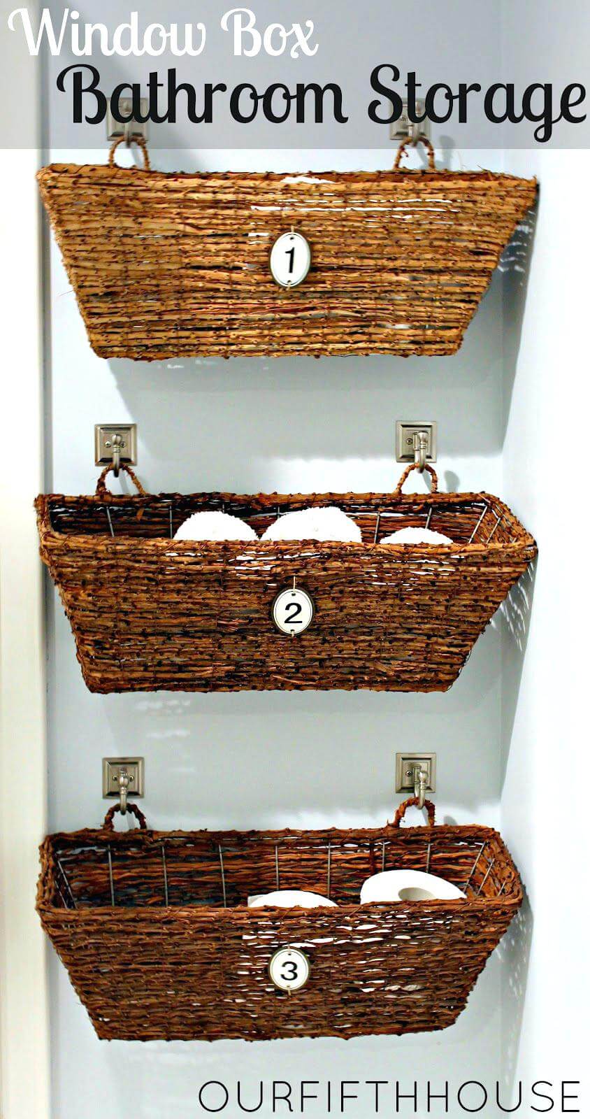 Cesto di vimini Bagno Storage Idea 