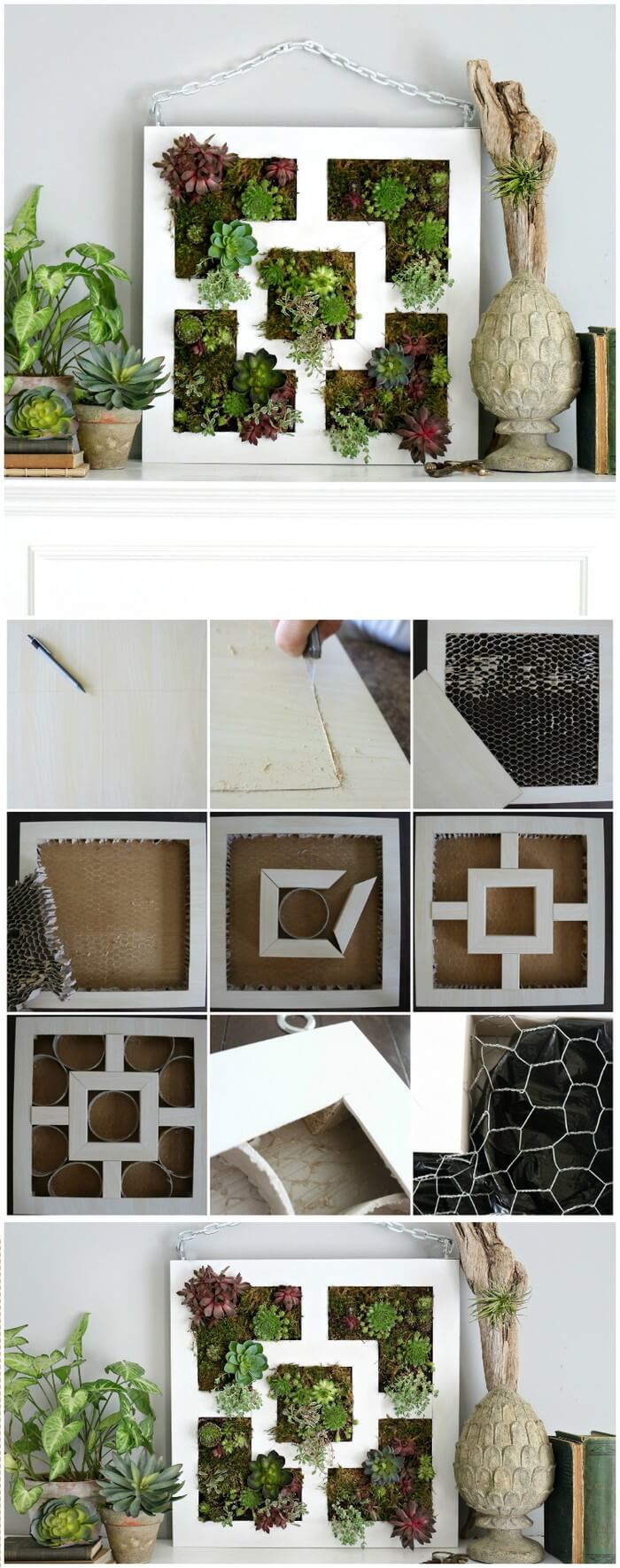 DIY Shabby Chic Shadowbox Planter