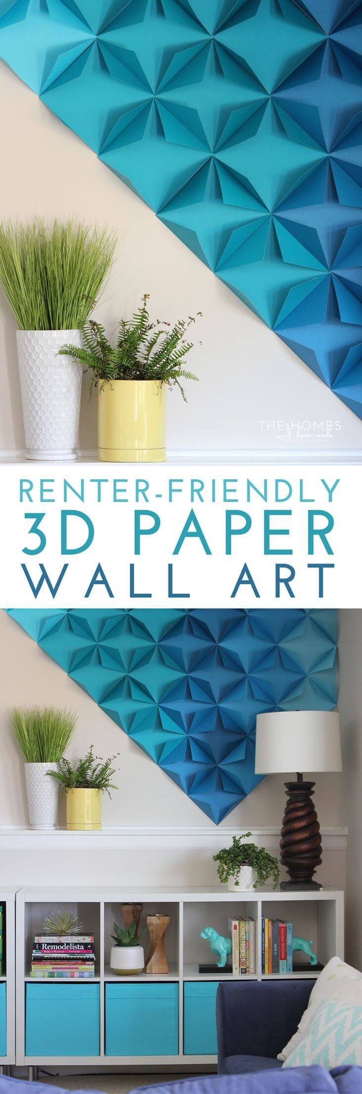 DIY 3D Paper Wall Art