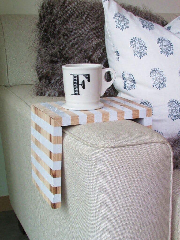 Simple Striped Armchair Coffee Caddy