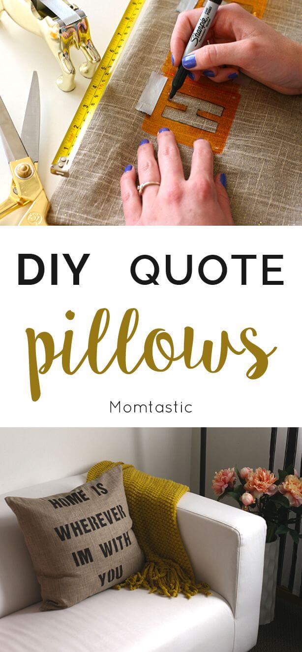 Easy Quotes DIY Pillow Ideas