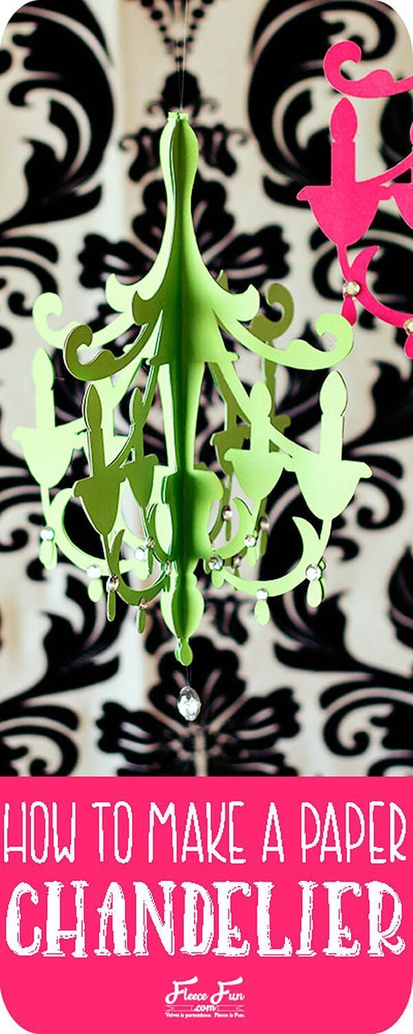 DIY Decorative Paper Chandelier Project