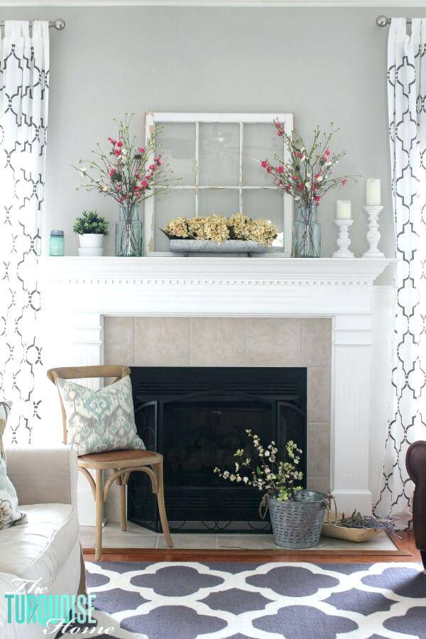 show pink tv living couch room and Mantel Decor for Farmhouse Best 2019 Ideas 28 Designs