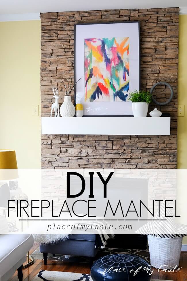 No Carpenter No Problem DIY Fireplace Mantel