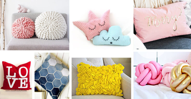 Featured image for 26 Cute DIY Pillow Ideas that Can Brighten Any Room