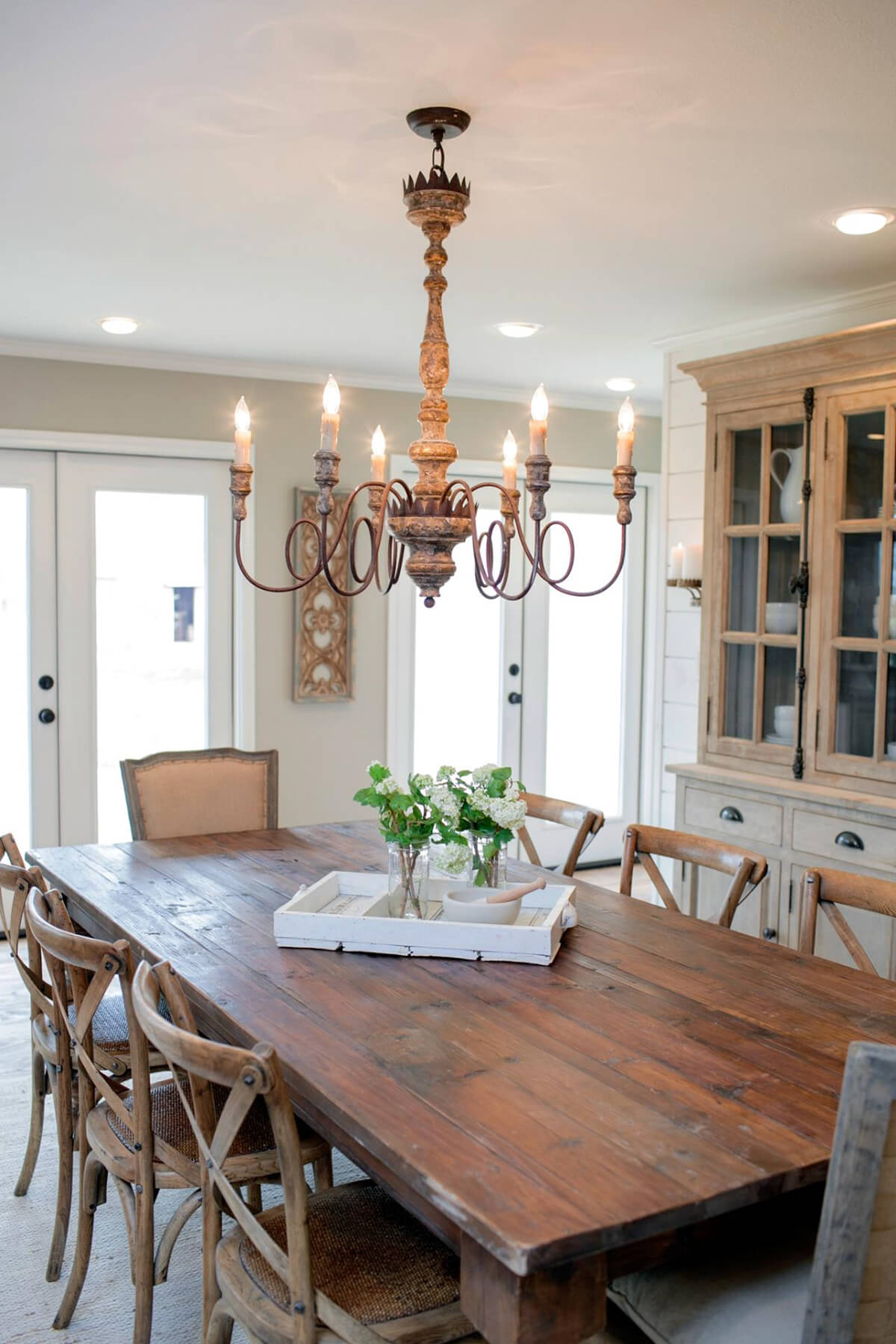 farmhouse table chandelier