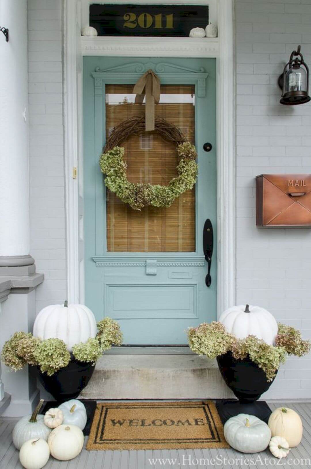 Parisian Styled Pastel Blue Front Door